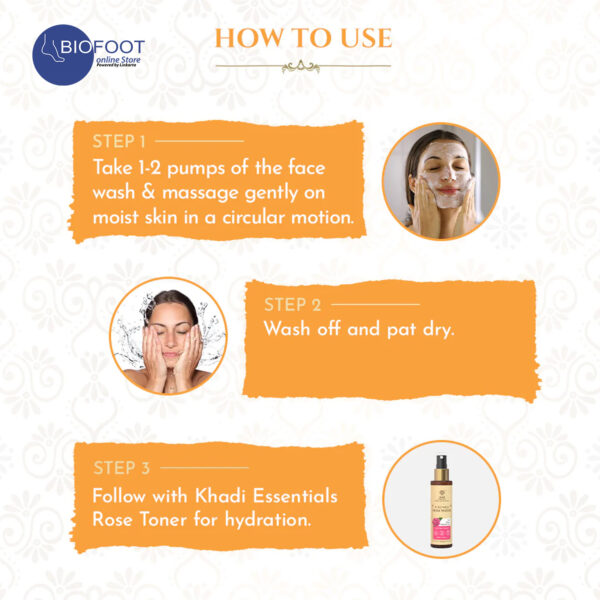 Khadi Vitamin C Face Wash Glow & Brightening 100ml - Image 2