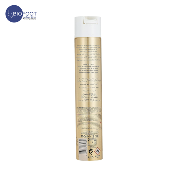 Loreal Paris Elnett Supreme Hold Hair Spray Clear 400ml - Image 2