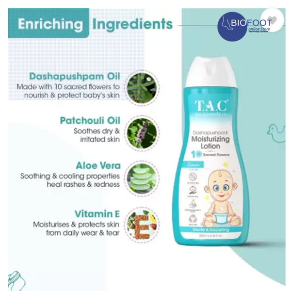 Tac Moisturizing Baby Lotion Junior 0-12YRS 200ML - Image 4