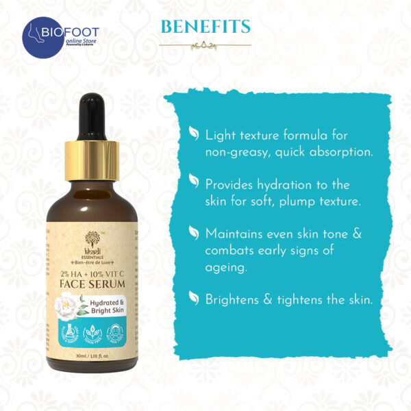 Khadi 2% HA + 10% Vitamin C Face Surem 30ml - Image 3