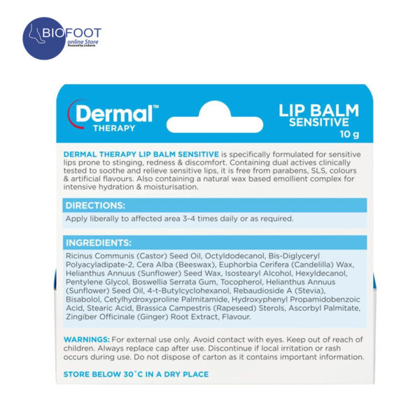 Flexitol Lip Balm Sensitive Reduce & Control Lip Sensitivity 10g - Image 2