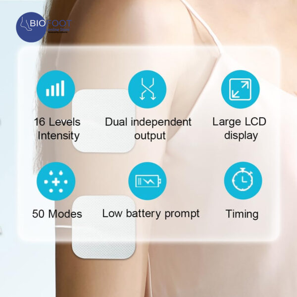 Kentro TENS & EMS & Fitness 3 in 1 Combination Multi-Function Physiotherapy Device Unisex Adult Muscle Simulator with 50 Massage Modes for Pain Relief & Muscle Training, KTR-2610 - Image 5