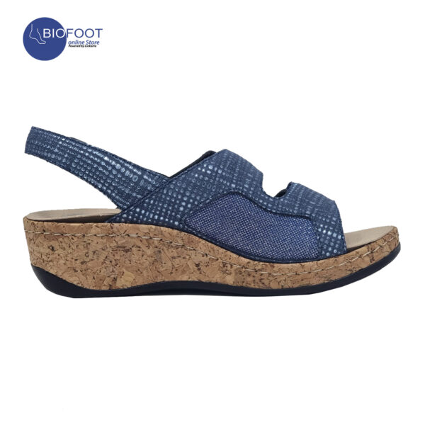 Podartis Mandy Net Blue Sandals for Ladies SR631530 - Image 2