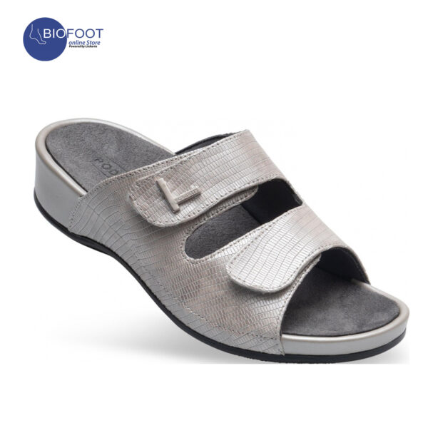 Podartis Positano Tejus Oyster Grey Sandals for Ladies SR68405