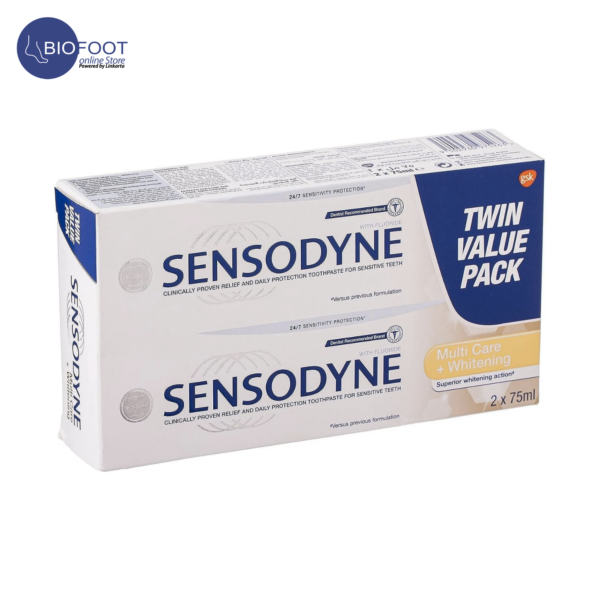 Sensodyne Multi Care + Whitening Toothpaste combo pack 2 x 75ml - Image 2