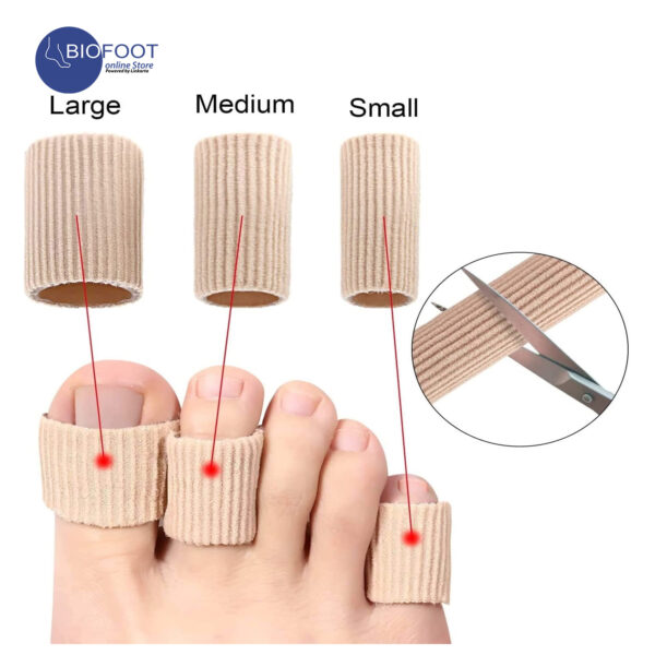 BIOFOOT Silicone Gel Digital Tube with Elastic Fabric, Toe Sleeve Protectors, Corn & Calluses treatment, Protection, Hammer toes, Claw toes, Per Pc 15 cm length - Image 2
