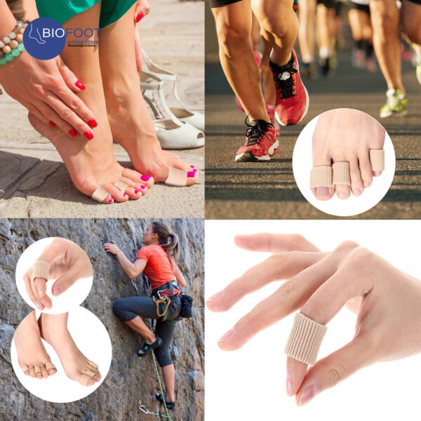 BIOFOOT Silicone Gel Digital Tube with Elastic Fabric, Toe Sleeve Protectors, Corn & Calluses treatment, Protection, Hammer toes, Claw toes, Per Pc 15 cm length - Image 6