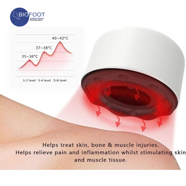 Techlove Rechargeable Electric Cupping Therapy Massager With Natural Red Beian Stone, 3 Levels Heat, Vibration, Smart Negative Pressure Therapy Machine, Vacuum therapy for Tight Muscles and Stiff Joints Pain Relief, Knots, Aches, Muscle Spasm and Poor Circulation
<br>
جهاز الحجامة الإلكتروني - Image 9
