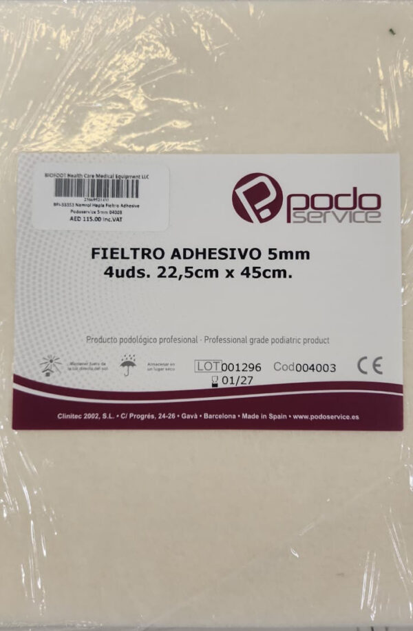 Namrol Hapla Podo Service Adhesive Felt (Fieltro Adhesive) 4 Compressed Sheets 22,5cm x 45cm. - Image 3