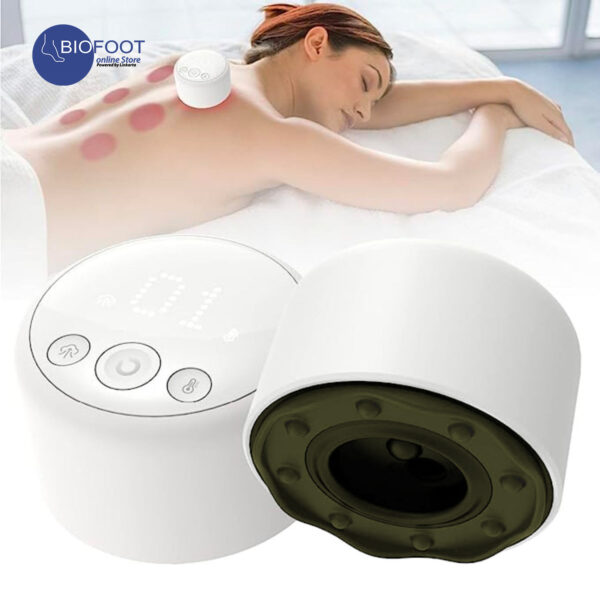 Techlove Rechargeable Electric Cupping Therapy Massager With Natural Red Beian Stone, 3 Levels Heat, Vibration, Smart Negative Pressure Therapy Machine, Vacuum therapy for Tight Muscles and Stiff Joints Pain Relief, Knots, Aches, Muscle Spasm and Poor Circulation
<br>
جهاز الحجامة الإلكتروني - Image 3