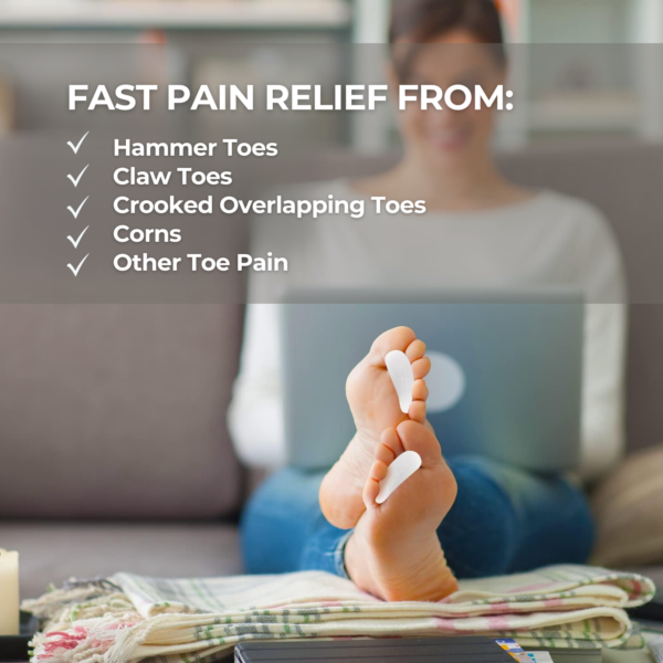 BIOFOOT Silicone Gel Comfort Hammer Toe Crest Pad, Right/Left Toe Spacers Support Cushion Foot Pain Pressure Reliever, Straightener and Corrector for Crooked Overlapping Toes - Image 7