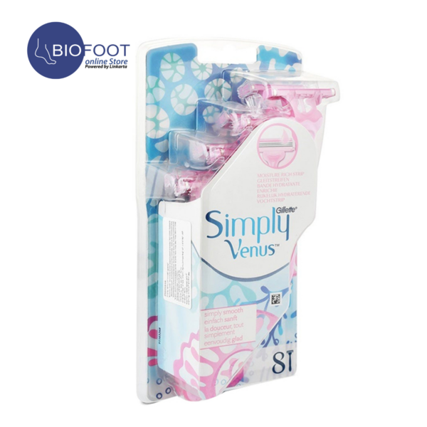 Gillette Simply Venus Simply Smooth 3 Blades 8 Razor - Image 2