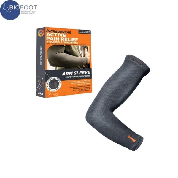 Incrediwear Arm Sleeve Thin Arm Sleeves For Men and Women to Help with Muscle Pain, Relief & Recovery Black