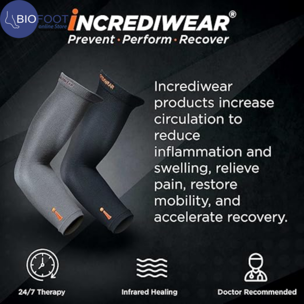 Incrediwear Arm Sleeve Thin Arm Sleeves For Men and Women to Help with Muscle Pain, Relief & Recovery Black - Image 3