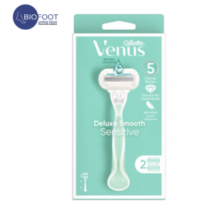 Gillette Venus Deluxe Smooth Sensitive  1 Razor handle 2 Blades Refill