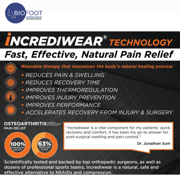 Incrediwear Trek Sock Athletic Socks and Crew Socks for Men and Women Black - Image 3