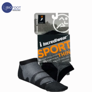 Incrediwear Sport Thin No Show Sock Black