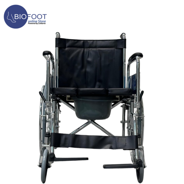 Euromed 609-46 Commode Steel Folding Wheelchair for The Aged and Disabled People - Image 3