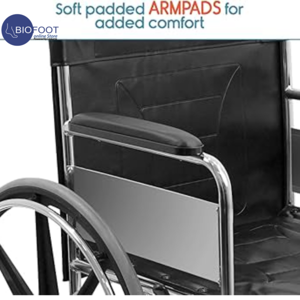 Euromed 973-61 Heavy Duty Wheelchair Foldable Wheelchair for Elderly, Seniors, Disabled, Patients, Adults & Old Person - Image 5