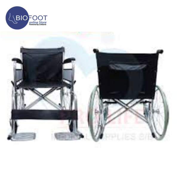 Euromed 973-61 Heavy Duty Wheelchair Foldable Wheelchair for Elderly, Seniors, Disabled, Patients, Adults & Old Person - Image 2