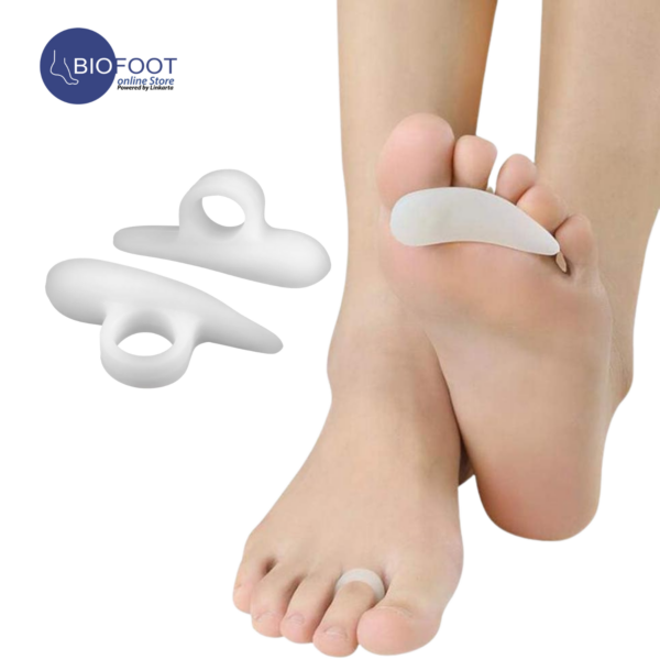 BIOFOOT Silicone Gel Comfort Hammer Toe Crest Pad, Right/Left Toe Spacers Support Cushion Foot Pain Pressure Reliever, Straightener and Corrector for Crooked Overlapping Toes