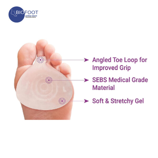 BIOFOOT Clear Silicone Gel Forefoot Metatarsal Pad with Loop, Prevent Pain, Blisters, Calluses, Morton's Neuroma, 
  sesamoiditis, cushioning Pad One Size - Image 7