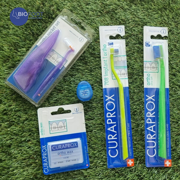 Curaprox Ortho Kit Ortho Wax, Ortho Pocket Set, Dental Floss Waxed, Ultra Soft TB and 708 Implant Ortho - Image 3