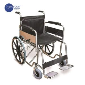 Euromed 973-61 Heavy Duty Wheelchair Foldable Wheelchair for Elderly, Seniors, Disabled, Patients, Adults & Old Person