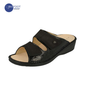 Finn Comfort Jamaika Frog / Buggy Black Sandal for Women