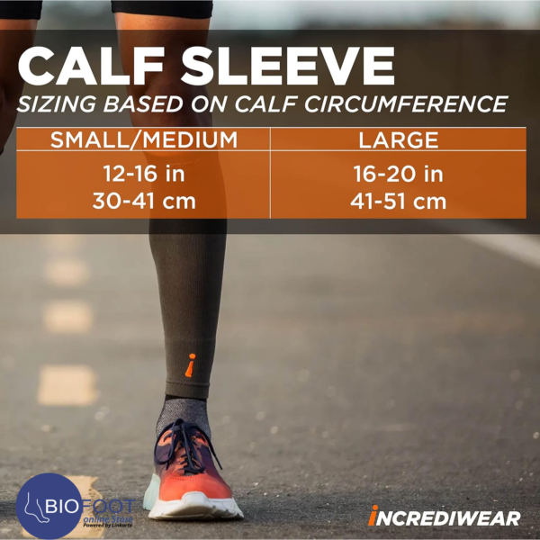 INCREDIWEAR Calf Sleeve Charcoal Pair - Image 4