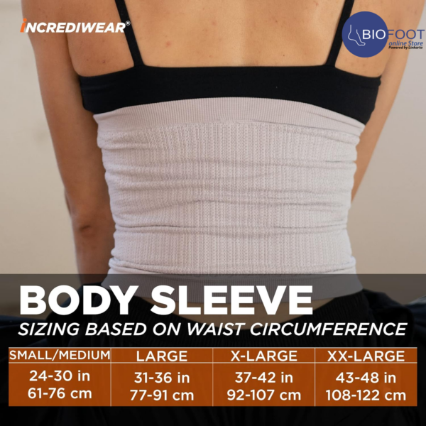 Incrediwear Body Sleeve – Back Support Sleeve for Lower Back Pain Relief Supports Recovery from Injuries and Surgeries G712 - Image 4