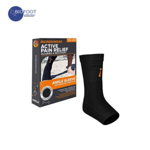 Incrediwear Ankle Sleeve -Ankle Brace for Joint Pain Relief, Sprained Ankle Support, Inflammation Relief, and Circulation, Ankle Support for Women and Men Black (1 Sleeve) GB707
