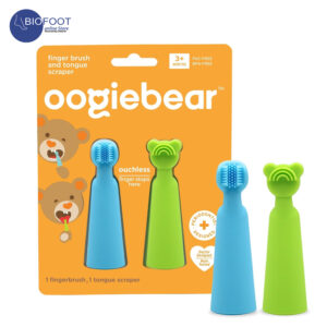 Oogibear Finger Brush & Tongue Scraper  Gentle Oral Care, Soft Silicone, BPA-Free, for Infants & Toddlers
