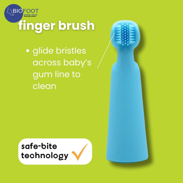 Oogibear Finger Brush & Tongue Scraper  Gentle Oral Care, Soft Silicone, BPA-Free, for Infants & Toddlers - Image 3