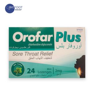 Orofar Plus Sore Throat Relief Mint Chlorhexidine 24 Lozenges