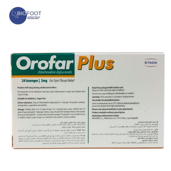 Orofar Plus Sore Throat Relief Honey & Lemon 24 Lozenges - Image 4