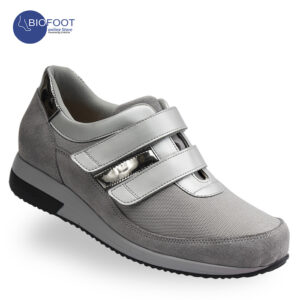 Podartis Adelle Velcro Grigio Ladies Shoes Grey SR713118