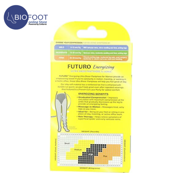 Futuro Energizing Ultra Sheer Pantyhose for Women - Image 2