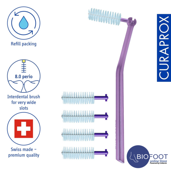 Curaprox PerioPlus+ CPS 408+UHS 451 Deep Violet Holder - Image 3