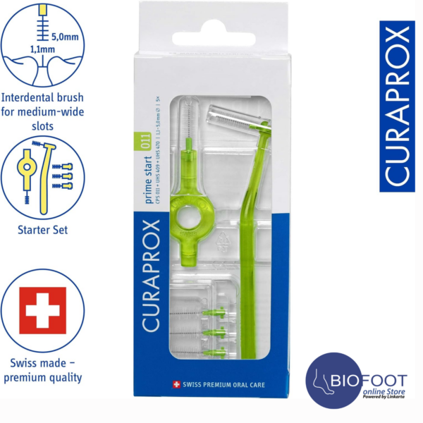 Curaprox Cps11 Prime Start Interdental Brushes - 5 Interdental Brushes Cps 11 Prime + 1 Holder Uhs 409 + 1 Holder Uhs 470 - Image 3