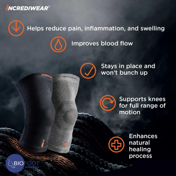 Incrediwear Knee Brace for Knee Pain, Joint Pain Relief, Swelling, Inflammation Relief, and Circulation, Knee Support for Women and Men Grey - Image 5