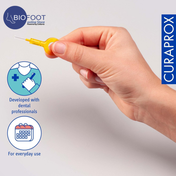 Curaprox CPS09 Prime Start Interdental Brushes Set, 5 Interdental Brushes CPS 09 + 1 UHS 409 Holder + 1 UHS 470 Holder, 0.9 mm Diameter, 4 mm Effectiveness - Image 2