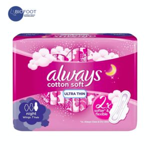 Always Cotton Soft Ultra Thin Night Sanitary Pads with Wings 7 Pads