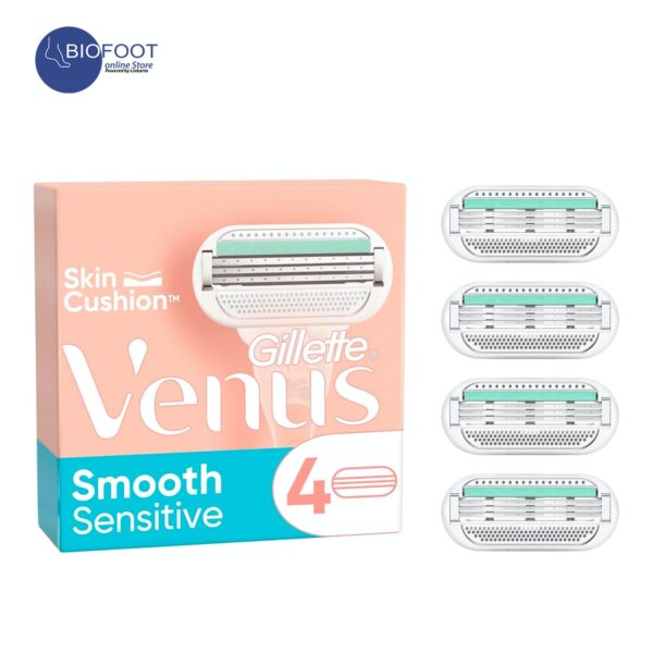 Gillette Venus Smooth Sensitive 3 Blades 4pcs - Image 2