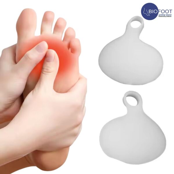 Q-Tech Bio Clear Silicone Gel Forefoot Metatarsal Pad with Loop, Prevent Pain, Blisters, Calluses, Morton's Neuroma, sesamoiditis, cushioning Pad One Size - Image 2