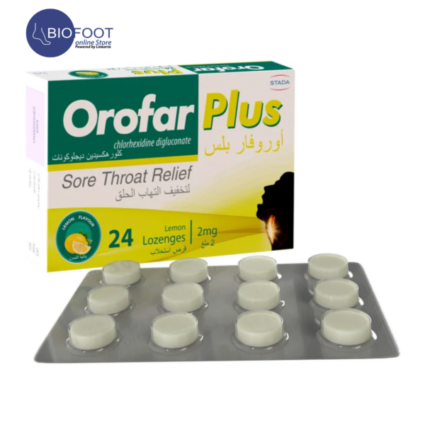 Orofar Plus Sore Throat Relief Lemon 24 lozenges - Image 3
