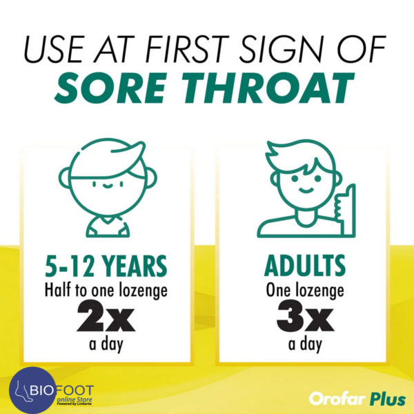 Orofar Plus Sore Throat Relief Lemon 24 lozenges - Image 7