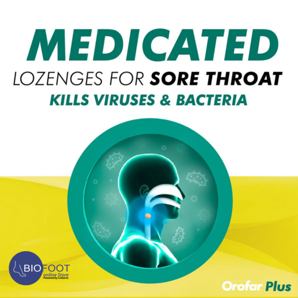 Orofar Plus Sore Throat Relief Lemon 24 lozenges - Image 5