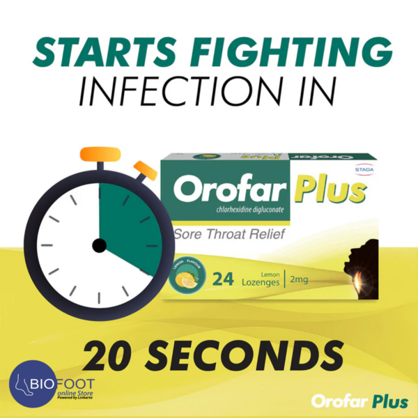 Orofar Plus Sore Throat Relief Lemon 24 lozenges - Image 6