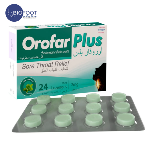 Orofar Plus Sore Throat Relief Mint Chlorhexidine 24 Lozenges - Image 3
